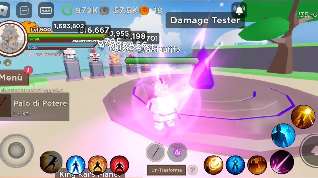 Test damage dragonblox