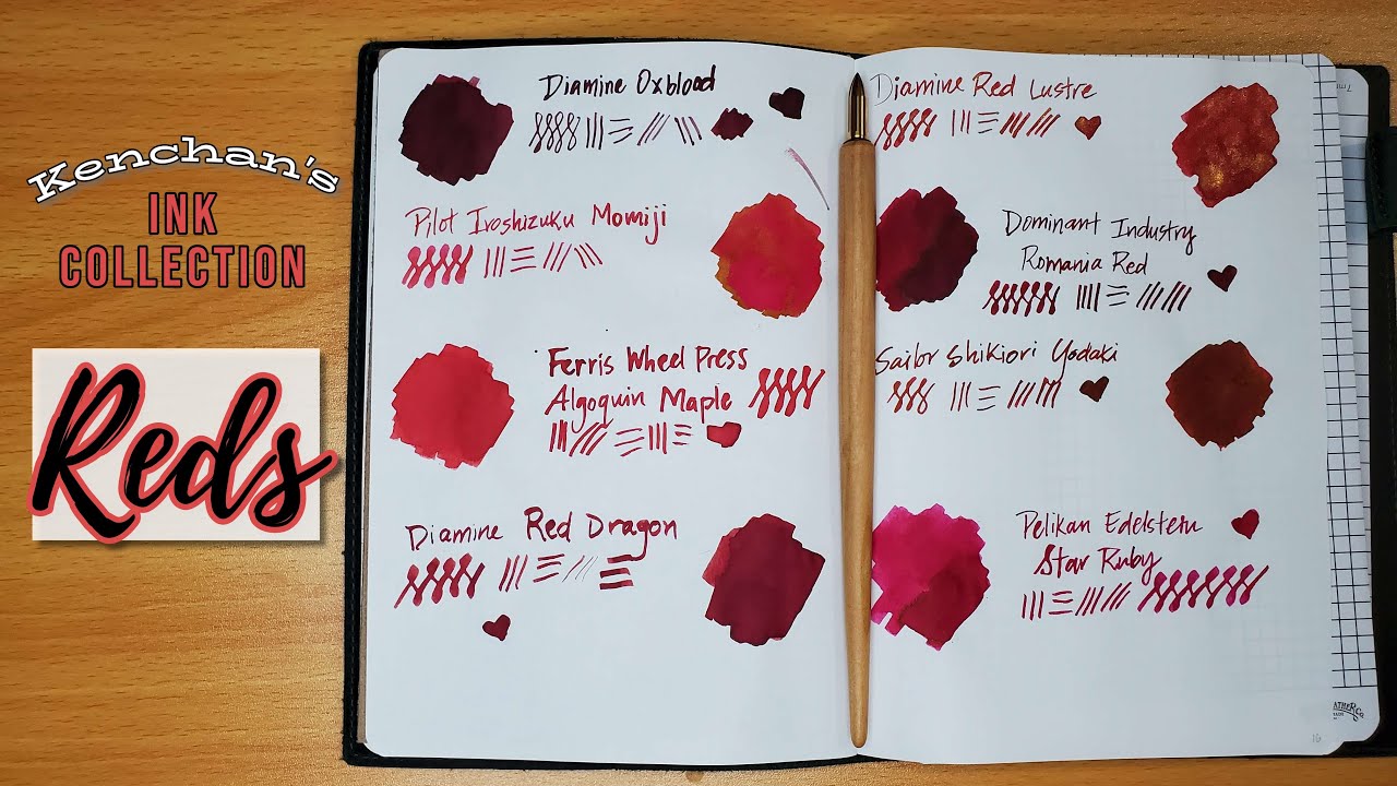 Red Inks ~ Ink Swatch with me!