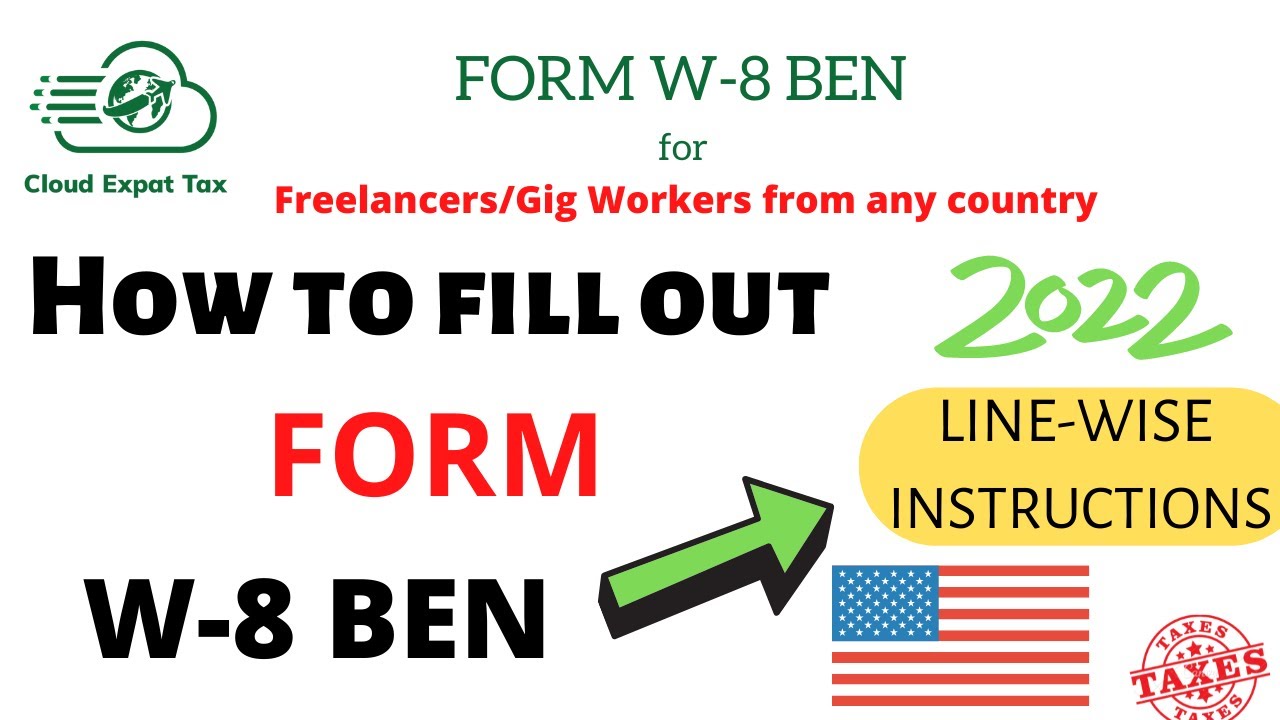 How to complete form W-8 BEN for Freelancers | Gig Workers |Upwork from India or any Foreign Country