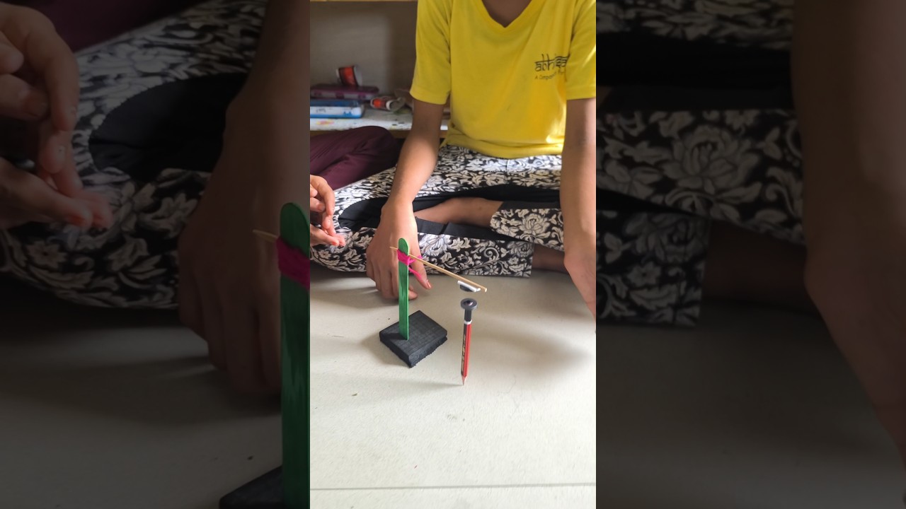 Standing Magnetic Pencil 🥰 #music #ngo #art #love #creativekids #diy