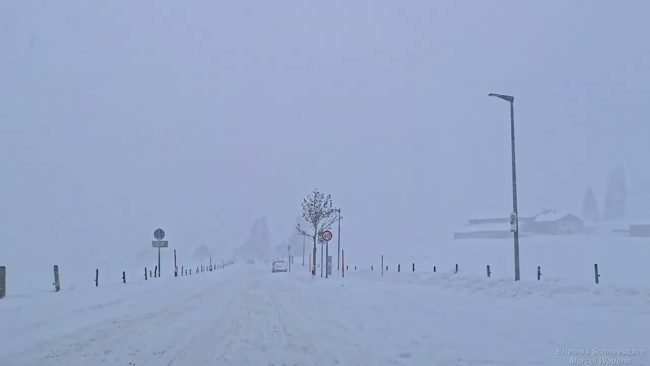 Schneesturm Oberallgäu mit Autofahrt durch dichtes Schneetreiben 10 Januar 2026 Teil 3