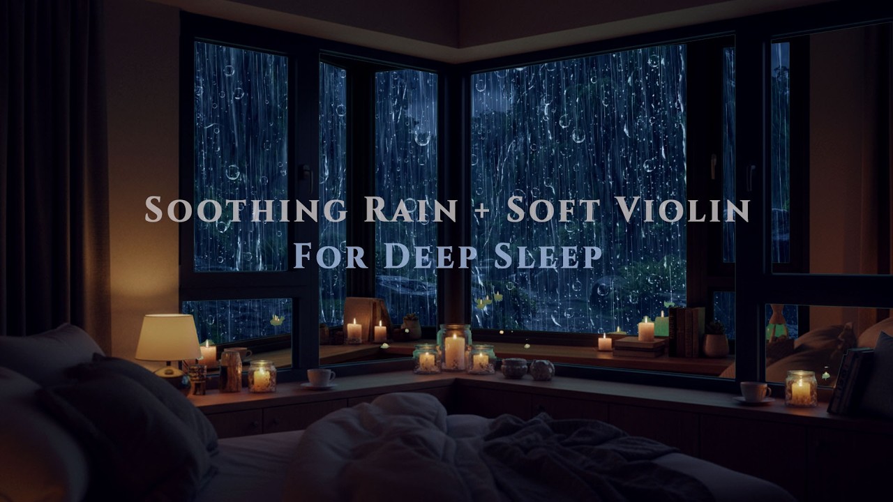 Soft Rain & Beautiful Violin 🌙🎻🌧️ Close Your Eyes and Fall Asleep Almost Instantly