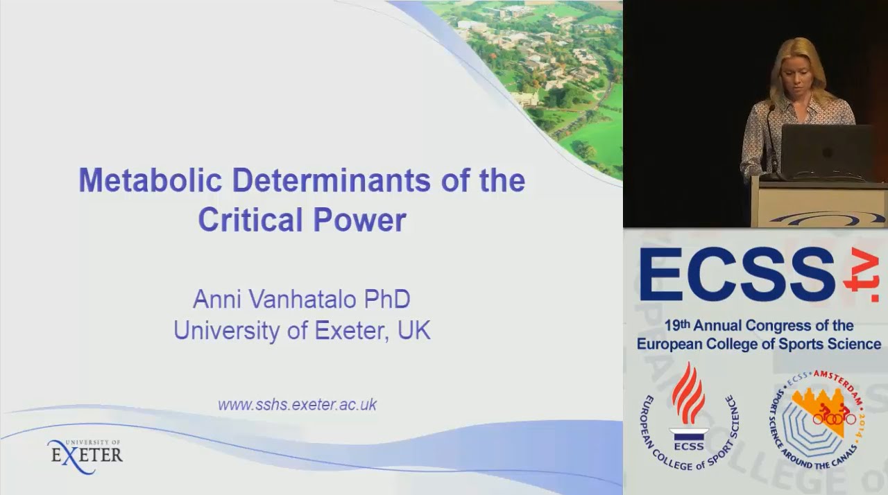 Metabolic Determinants of the Critical Power - Dr. Vanhatalo