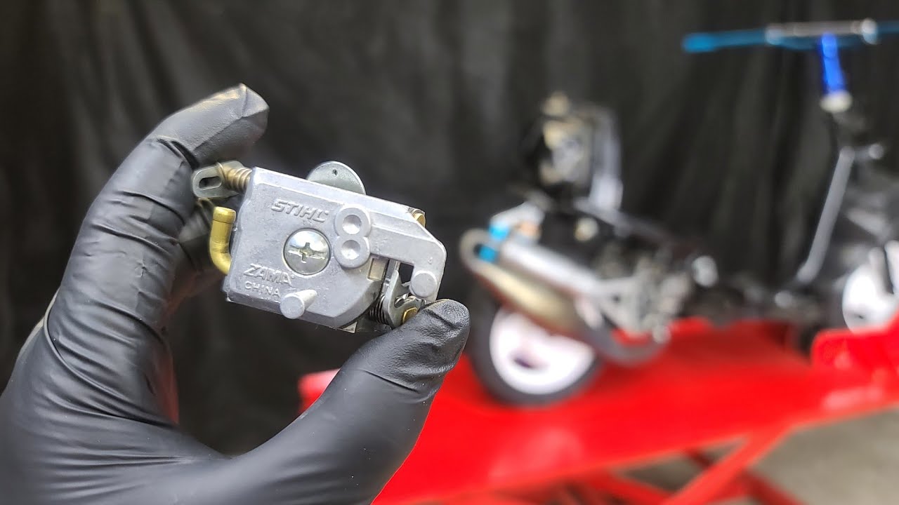 Установка карбюратора от бензопилы STIHL MS 180 на скутер Yamaha Jog ( переходник )
