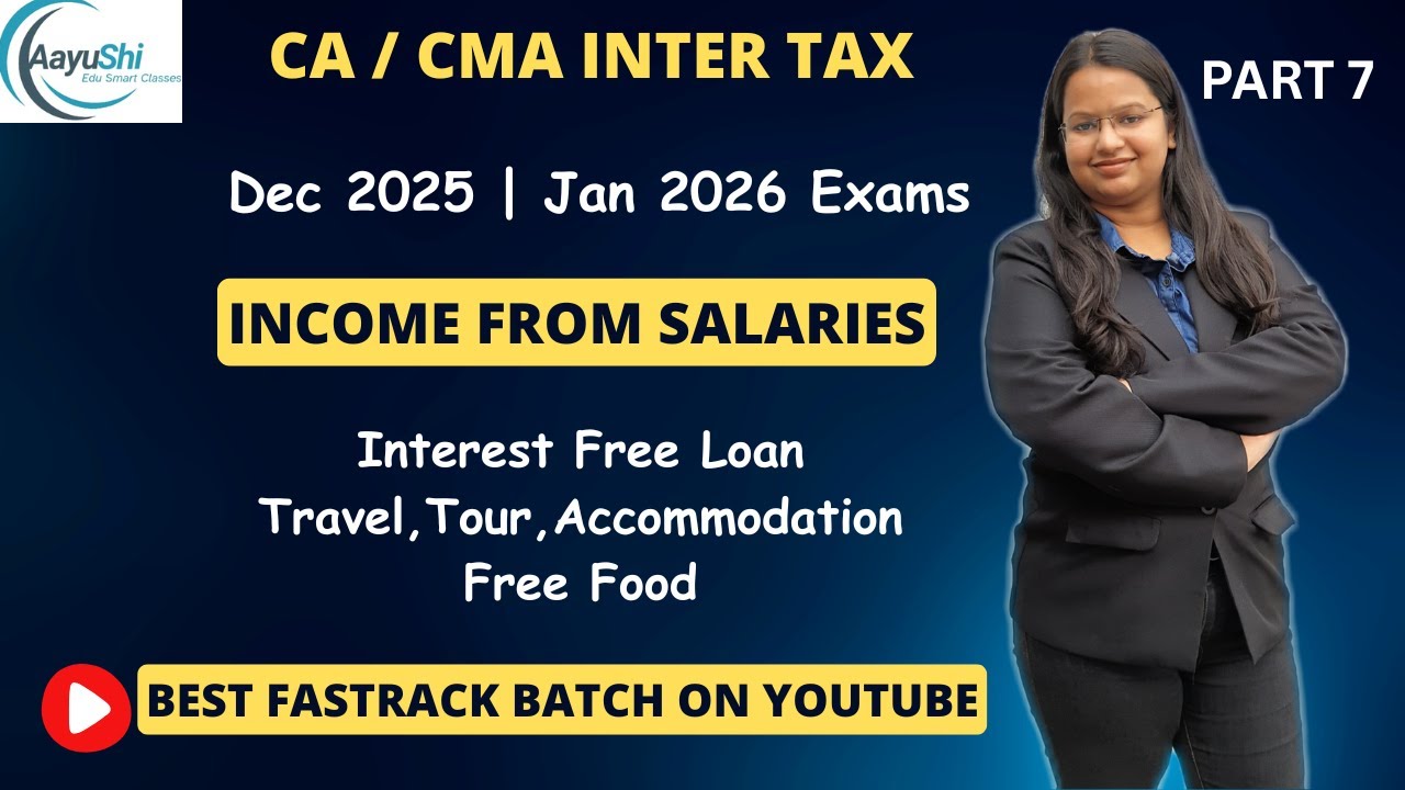 CA/CMA Inter | Free Fastrack Batch | Valuation of Fringe Benefits | Part 7