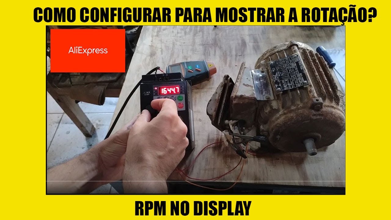 RPM no display do inversor- como configurar cw100
