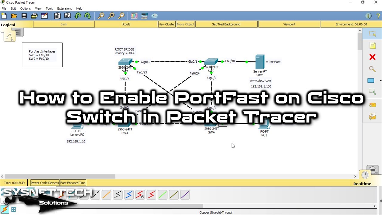 How to Enable PortFast on Cisco Switch in Cisco Packet Tracer | Boost Switch Performance 🌐🔧