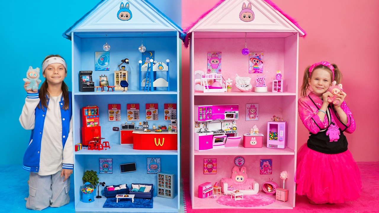 On construit une maison incroyable pour Labubu ! 🏠💖