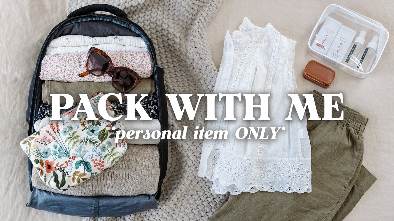 Minimalist PACK WITH ME (Personal Item Only) | 5 Days In A Backpack ONLY