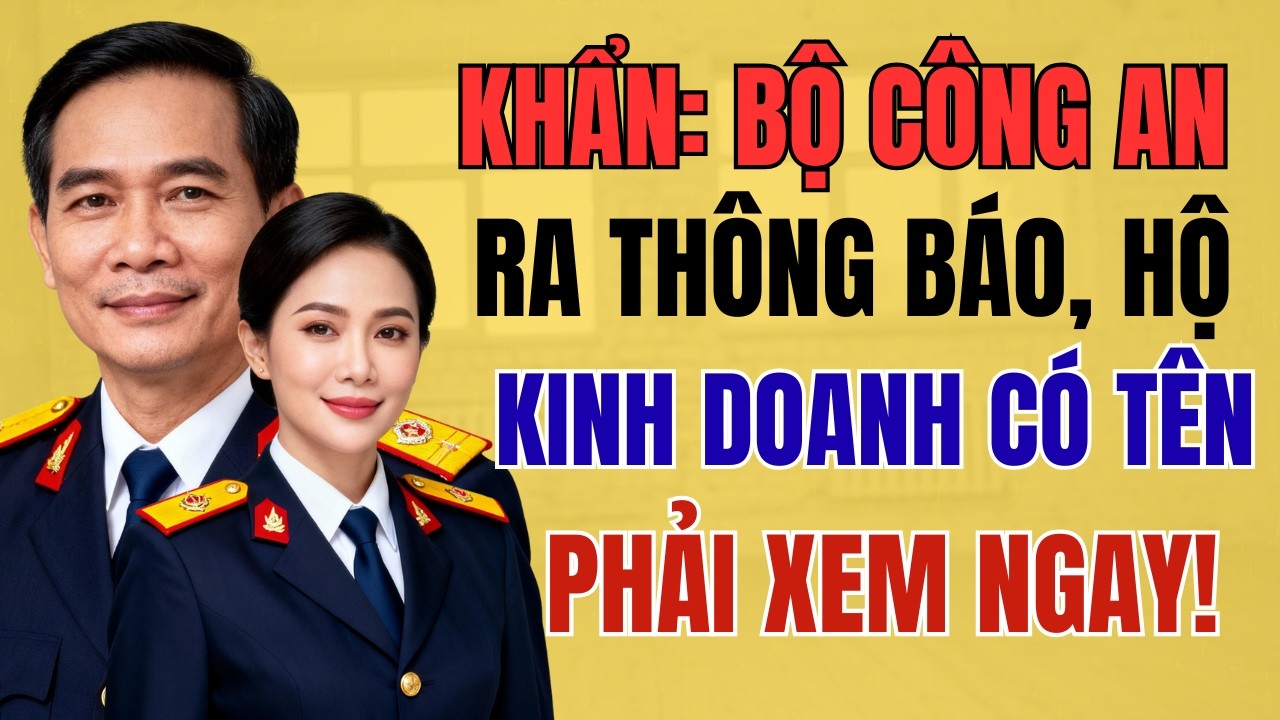 KHẨN: Bộ Công An Ra Thông Báo, Hộ Kinh Doanh Có Tên PHẢI XEM NGAY!
