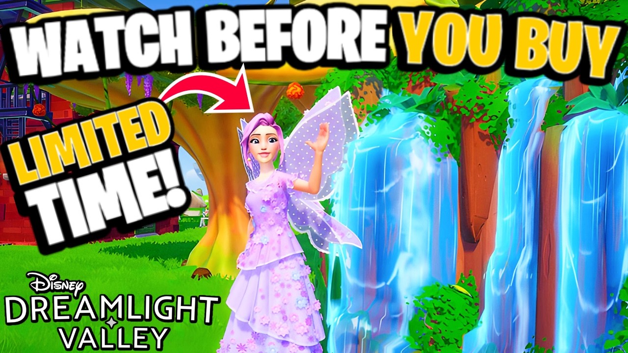 Waterfall Kit and Dragonflies have some ISSUES.. Still Worth It? [Premium Shop] | Dreamlight Valley
