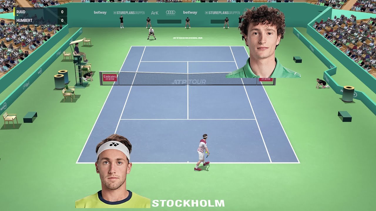 [Full Ace Tennis] Ruud v/s Humbert Gameplay | Stockholm Open | Super Tie-break (Video Game)