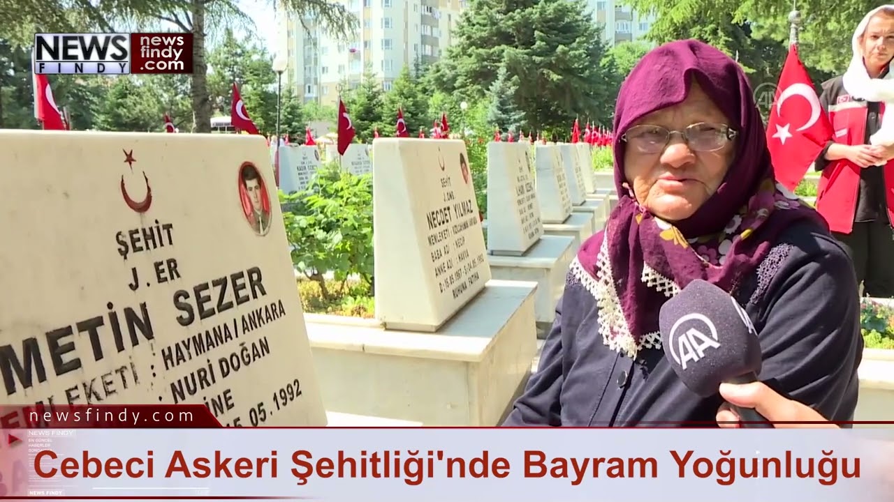 Cebeci Askeri Şehitliği'nde Bayram Yoğunluğu