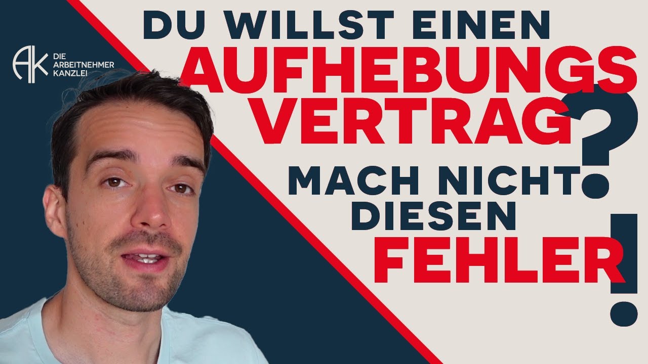 Du willst einen Aufhebungsvertrag? Mach nicht diesen Fehler!