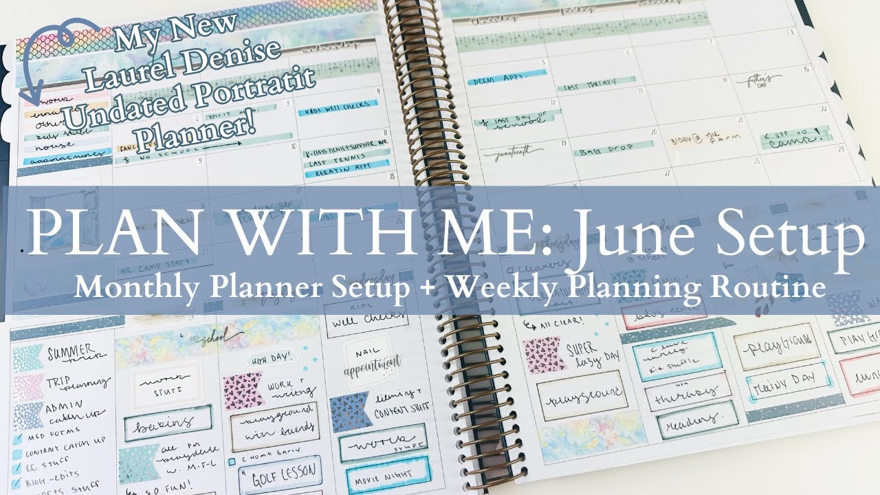 Plan With Me May | Monthly + Weekly Setup in Laurel Denise Planner | Summer Life Catch Up