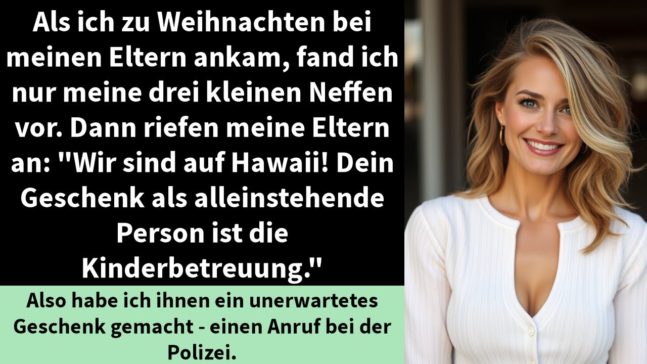 Als ich zu Weihnachten bei meinen Eltern ankam, fand ich nur meine drei kleinen Neffen vor.