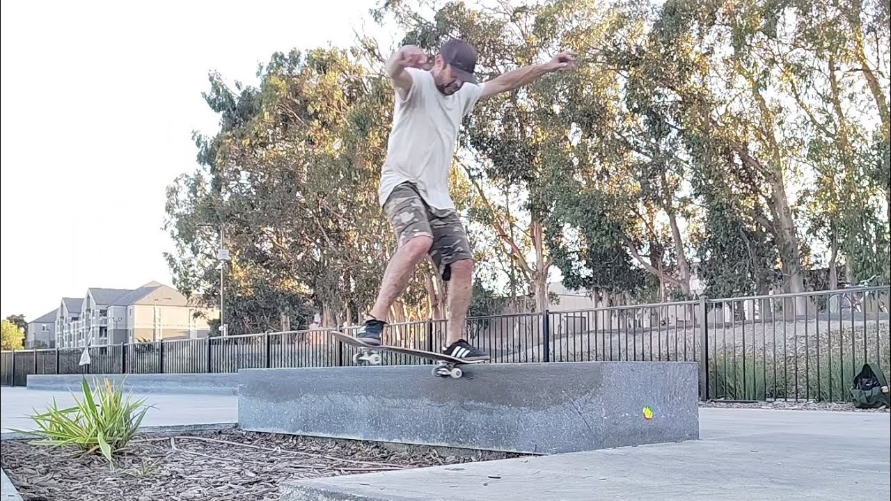 Skateboarding with James Rogers at the South San Francisco plaza 