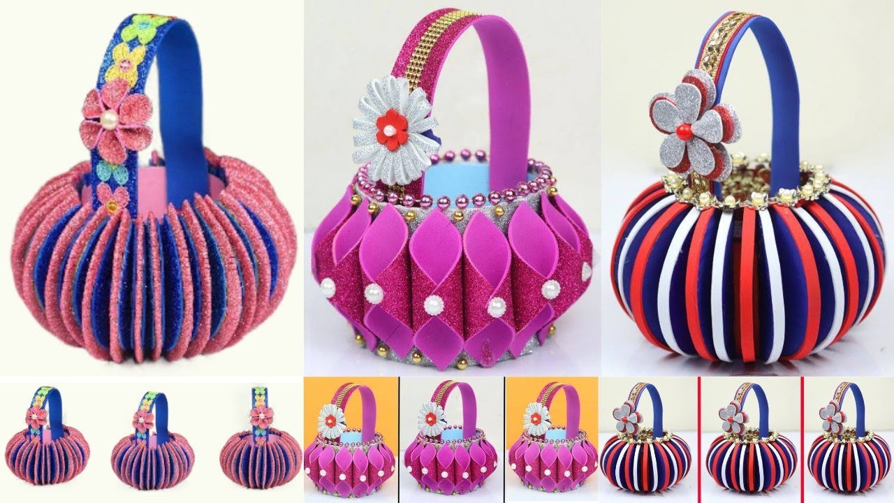 3 Beautiful Basket Making at Home | Waste Material Craft Ideas | Best Out Of Waste | Plastic Bottle 