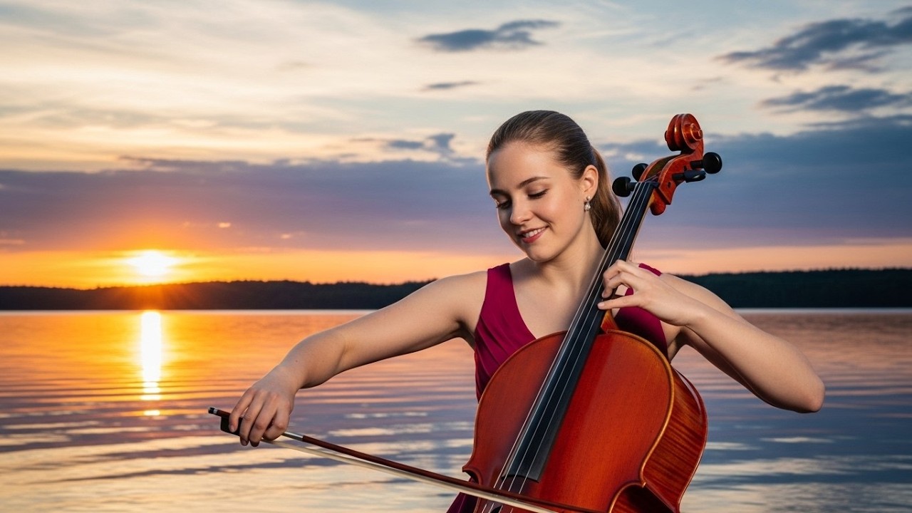 🎻🎹 Виолончель и фортепиано снежной ночью – ностальгическая музыка для сна и снятия стресса