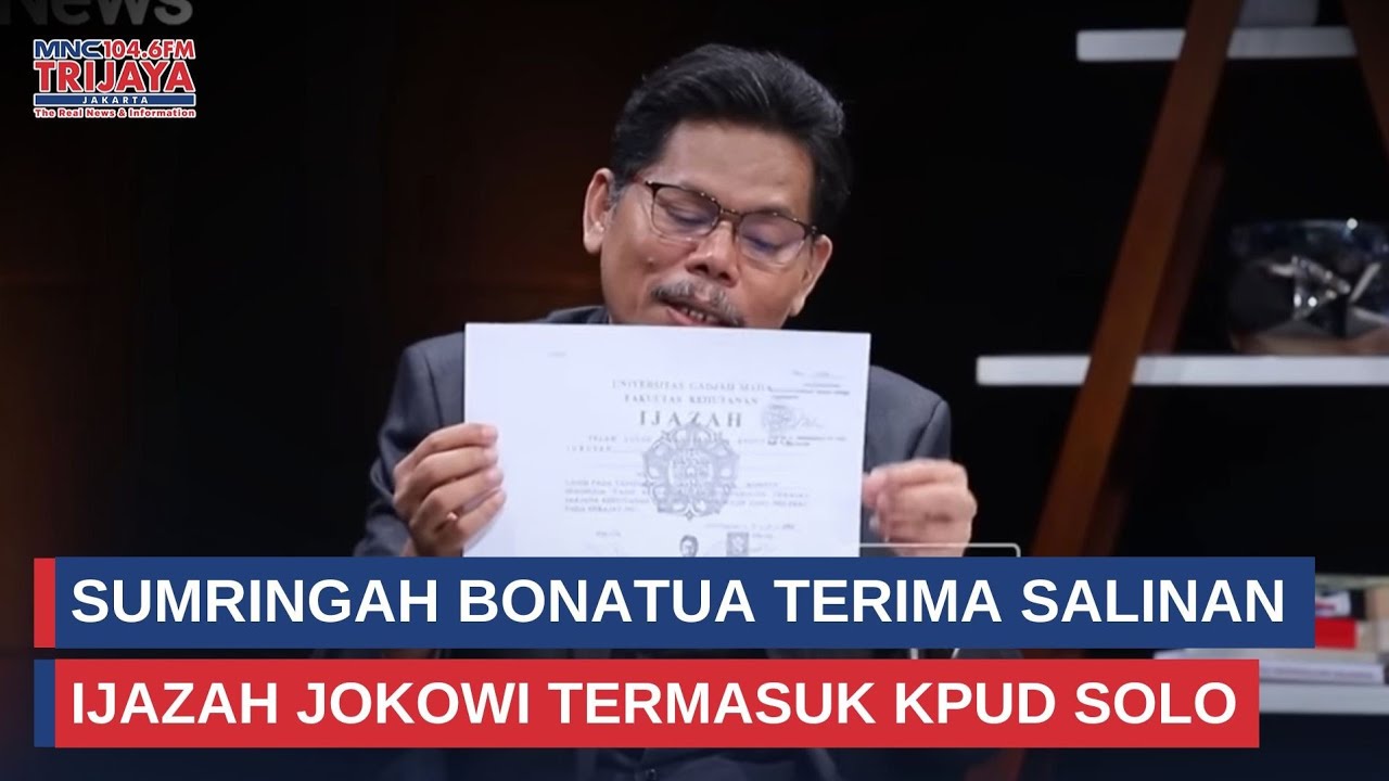 SUMRINGAH Bonatua Terima Salinan Ijazah Jokowi termasuk KPUD Solo | Trijaya Update