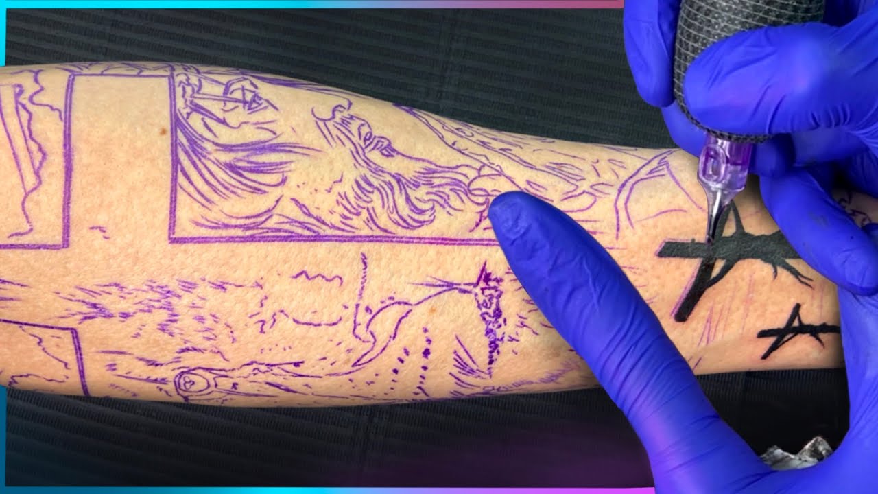 JESUS CHRIST and LION TATTOO | tatuagem de Leão e Jesus no entebraço