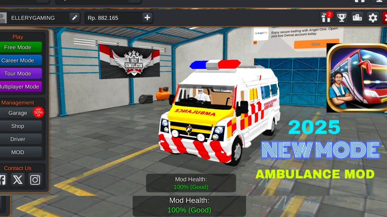 Bus Simulator Indonesia Me Ambulance Mod kaise download kare // Use Ambulance Mod #ambulancegames