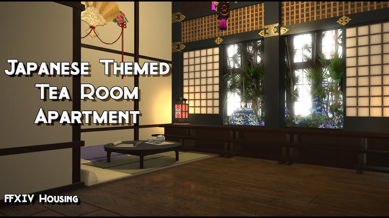 Japanese Themed Tea Room Apartment | FFXIV Housing