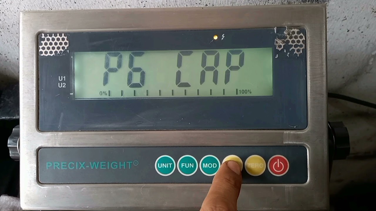 Como Cambiar División, Capacidad Máxima y Calibración de la Balanza Precix Weight, 8513