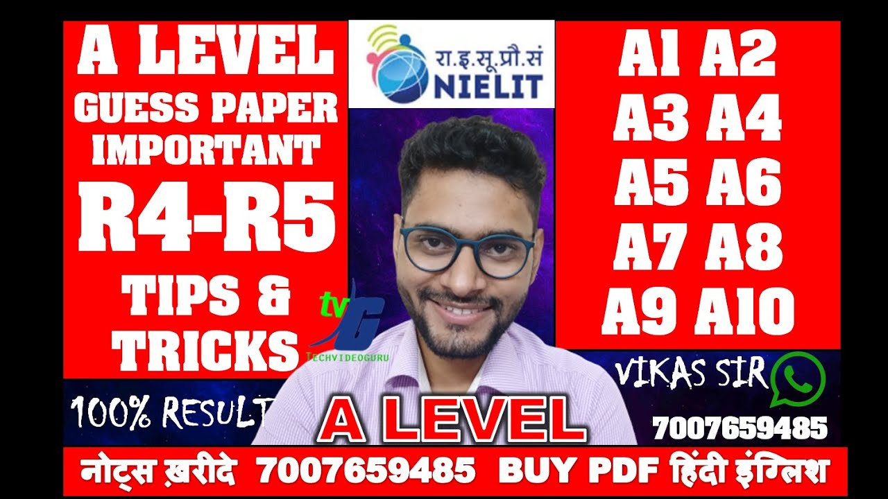 A LEVEL GUESS PAPER IMPORTANT R4-R5 TIPS & TRICKS JAN 2021 |A4A5 A6A7A8A9A10 MODULE कैसे तैयार करे
