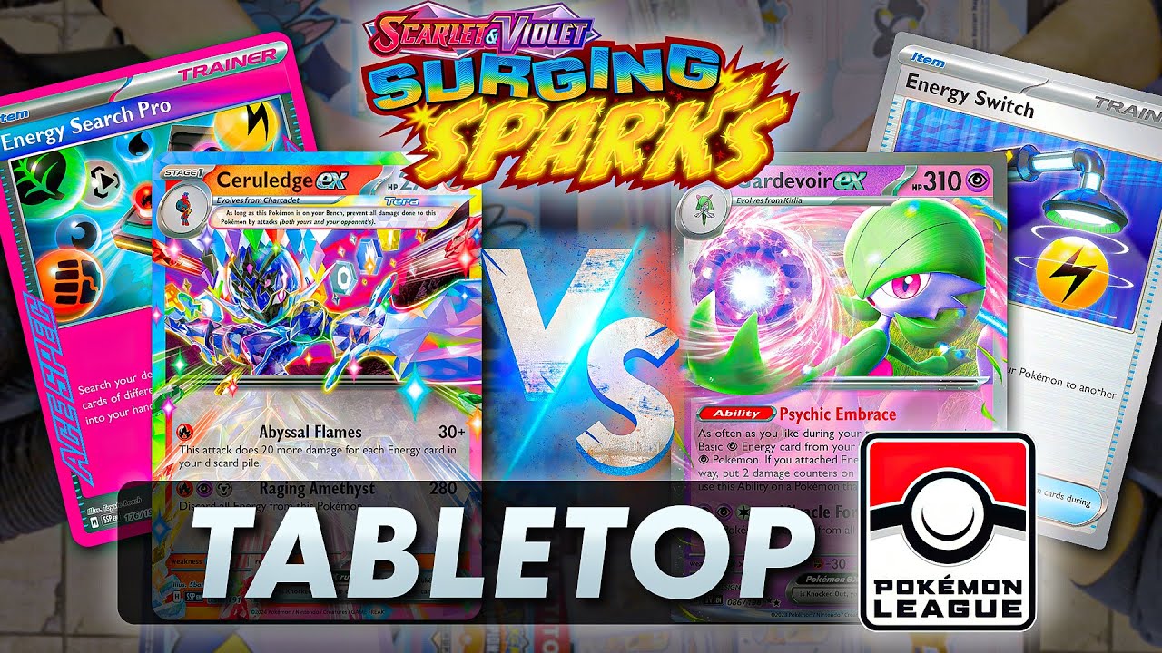 Ceruledge ex vs Gardevoir ex (Finals)【Surging Sparks】League BO3 | Tabletop