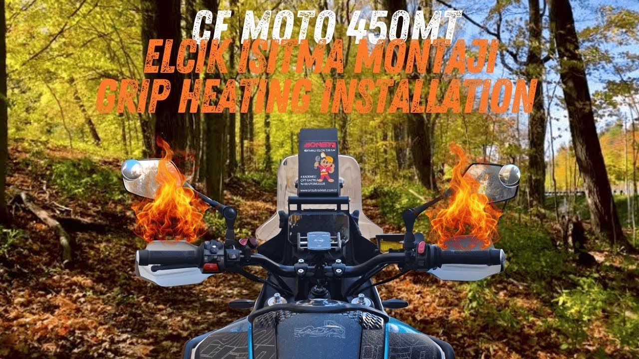 Cf moto 450 mt ısıtmalı elcik montajı full anlatım / grip heating installation #mt450 #13