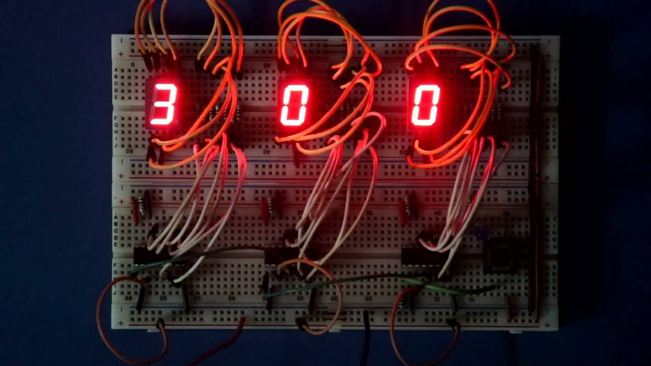 Каскадное подключение CD4033 | Как подключить CD4033 каскадом