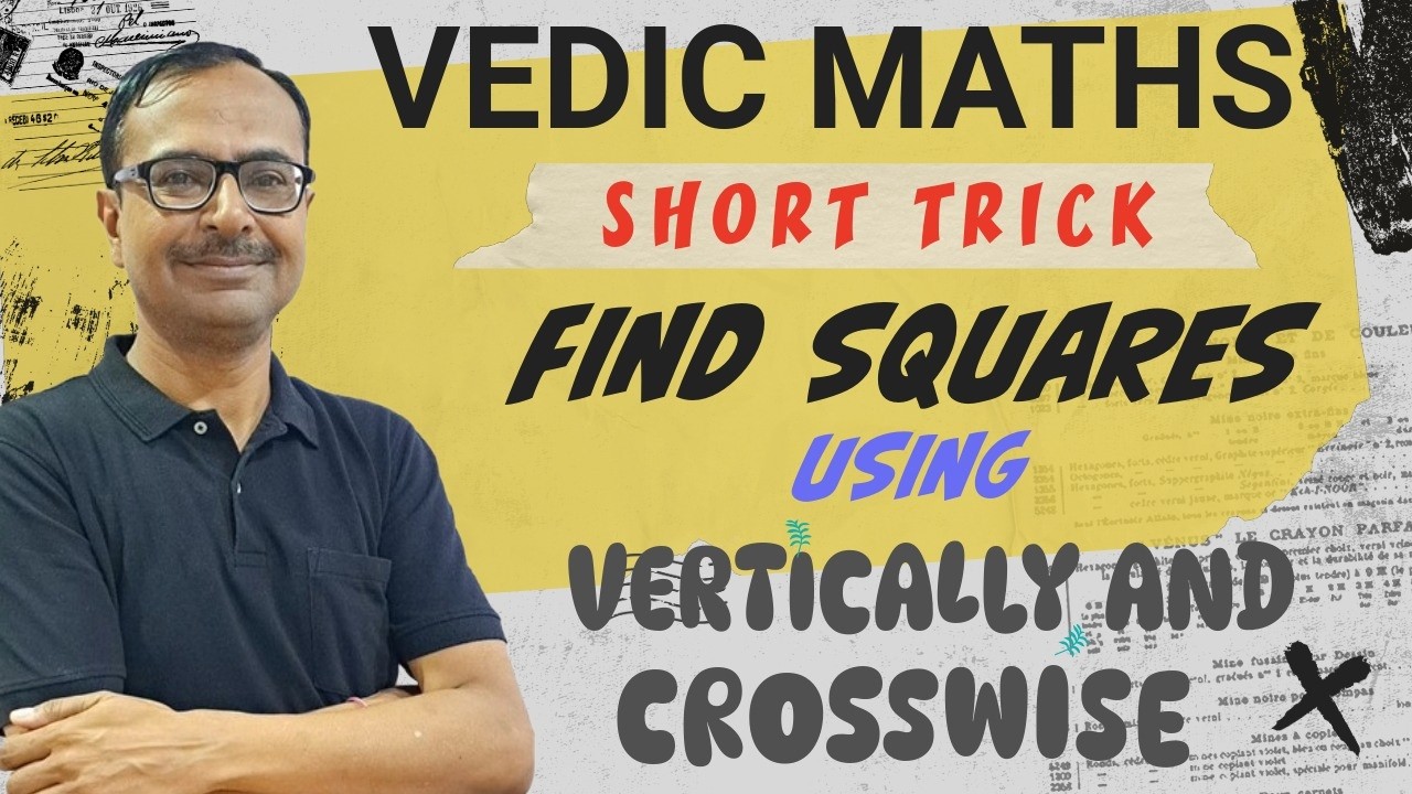 Video 50 - Use of Vertically & Crosswise in Squaring || Vedic Maths Trick to Find Squares