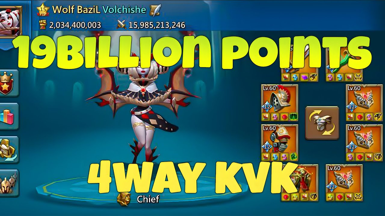 Lords Mobile - 19BILLION 4 WAY KVK POINTS! - KVK action in XIX | Wolf BaziL