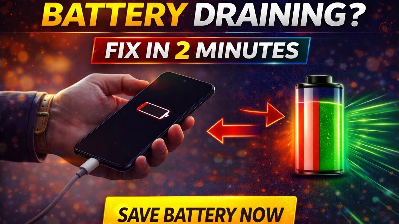 Battery Draining Fast? 🔋 Fix It Now with These Hidden Mobile Settings (2026 Guide)