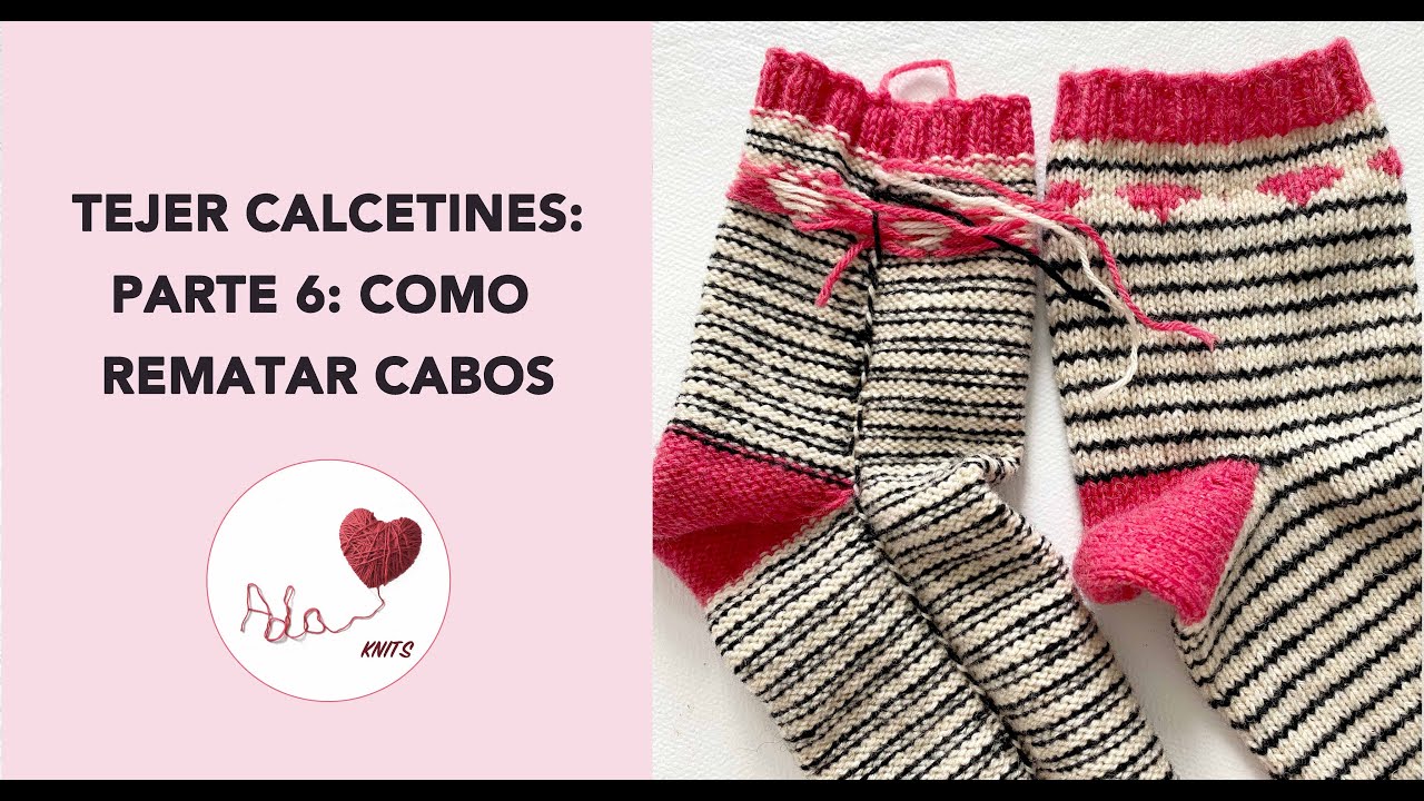 Tejer calcetines: C&oacute;mo rematar cabos a dos agujas