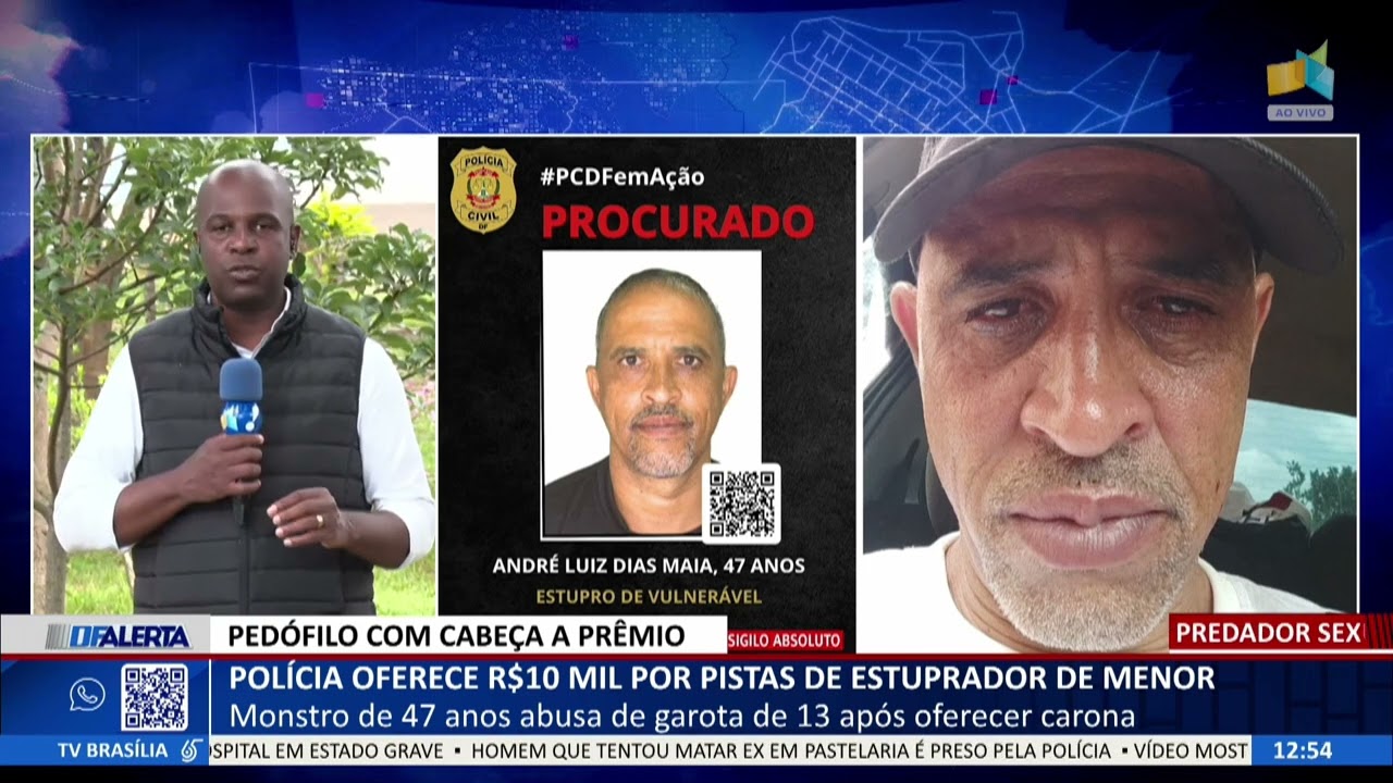 DF ALERTA - Polícia oferece R$10 mil por pistas de estuprador de menor