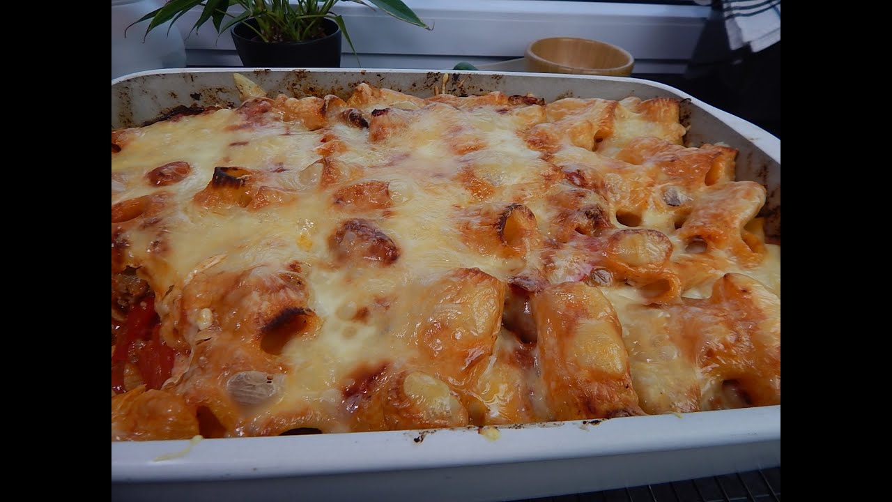 Rigatoni Auflauf mit viel Käse