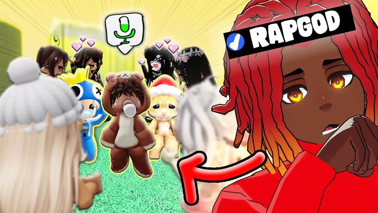 Pretending to be a SQUEAKER... Then Becoming a RAPGOD (ROBLOX VOICE CHAT)