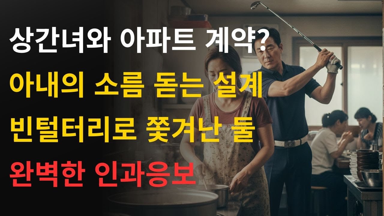 상간녀와 아파트 계약하려던 남편, 계약실 덮친 아내의 소름 돋는 설계 (결말 사이다)