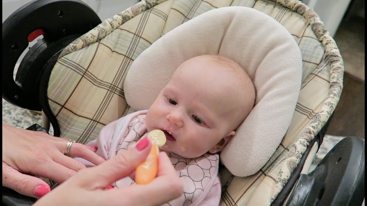 Adorable Baby's Face when Trying First Food! | Meet The Millers