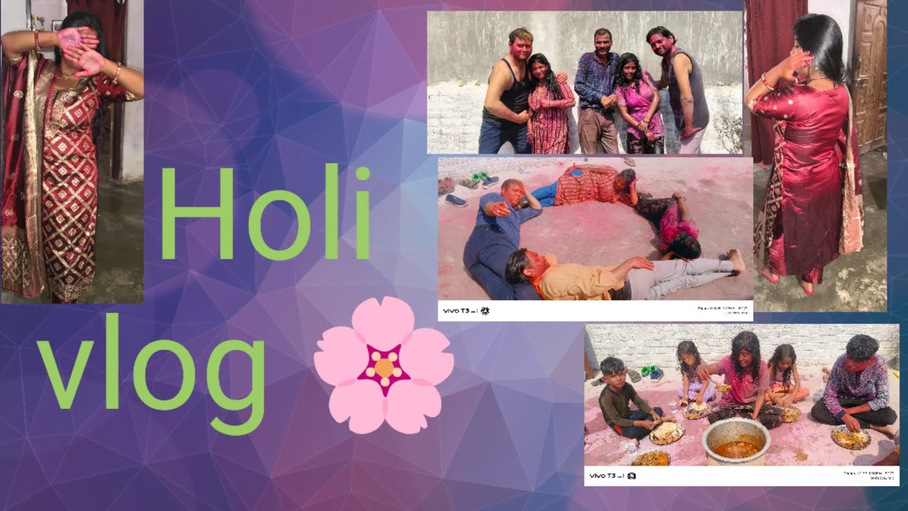 Holi per pura din humne Kya Kiya😊😊 Holi festival vlog 🌸 #minivlog #vlog #holi #trending #shortsfeed 