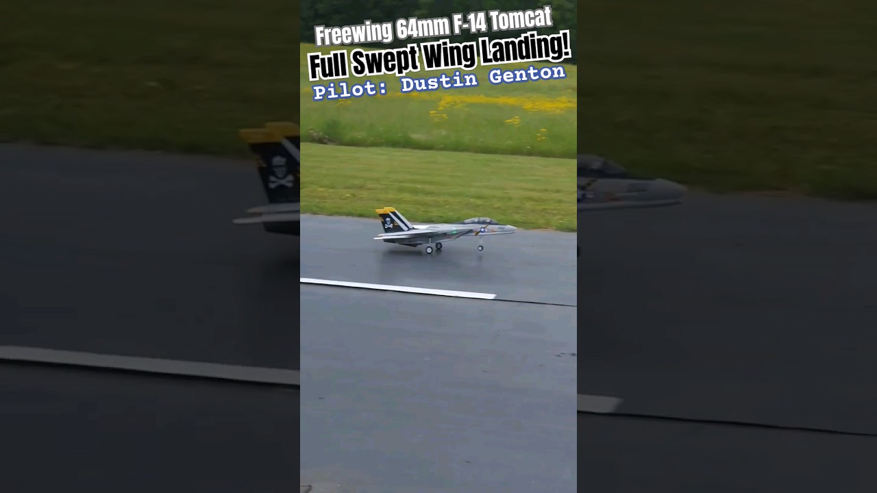 Freewing F-14 Full Swept Wing Landing! #new #rc #amazing