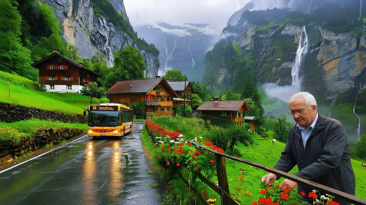 Swiss Village After the Rain – Peace, Fresh Air & Nature  Grindelwald in 4K