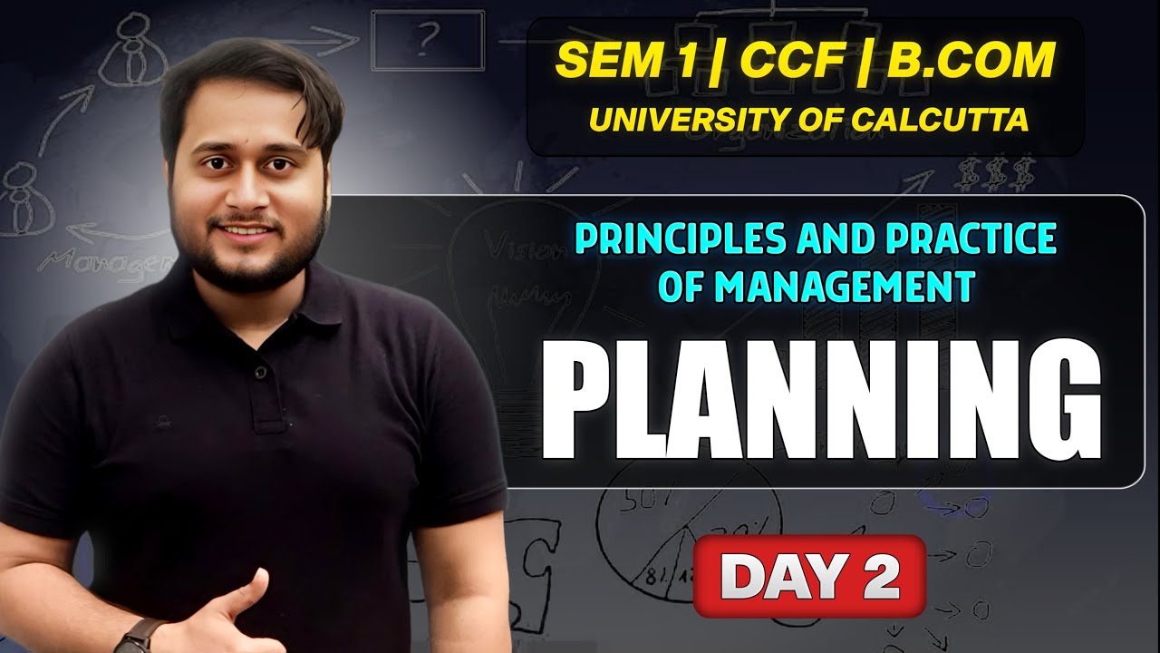 PLANNING DAY 2 | PRINCIPLES AND PRACTICE OF MANAGEMENT | SEM-1 BCOM CCF