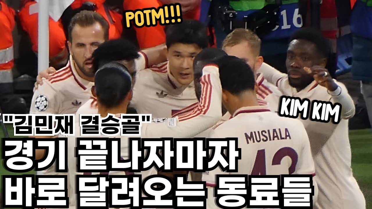 🇩🇪김민재 결승골, 바로 달려와 축하하는 동료들