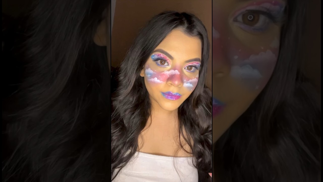 Dreamy Cloud Eye Makeup Tutorial || Glamup With Nandini #makeuptutorial #tutorial #makeup #shorts