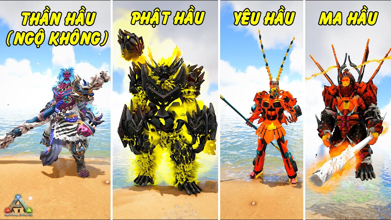 ARK - Đại chiến 4 Đại Khỉ Đá (Ngộ Không - Thần Hầu, Phật Hầu, Yêu Hầu, Ma Hầu) | GHTG