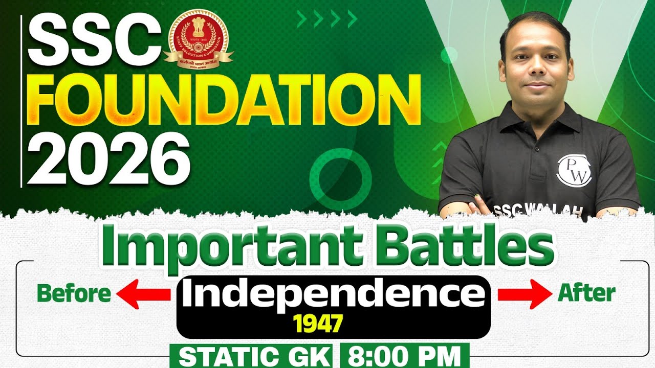SSC GK GS Classes 2026 | Important Battles of India | SSC Polity Classes by Aditya Sir