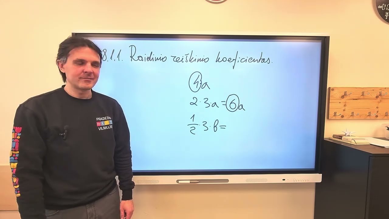 6 kl. 8.1.1. Raidinio reiškinio koeficientas